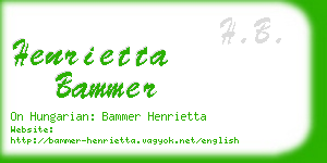 henrietta bammer business card